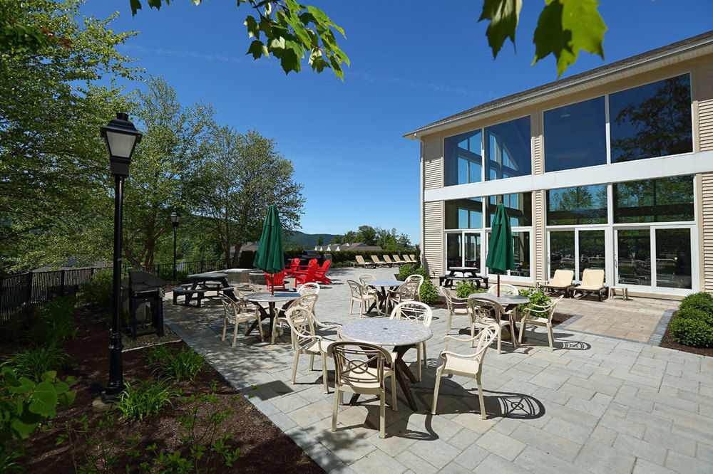 Vacation Village In The Berkshires Hancock Bagian luar foto The patio at the Student Union Building